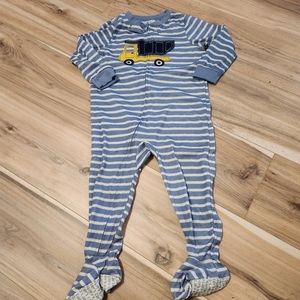 🌟$1 Bundled /On the Move: Carter's 2T Blue and White Striped Car Footsie"